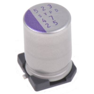 SMD elektrolit kondenzátor 47 µF 25 V 20 % Ø 8 mm Panasonic 25SVPD47M