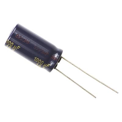 Elektrolit kondenzátor, radiális, álló, RM 5 mm 1000 µF 16 V 20 % Ø 10 mm Panasonic EEU-FC1C102S