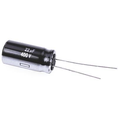 Elektrolit kondenzátor, radiális, álló, RM 5 mm 22 µF 400 V 20 % Ø 12,5 mm Panasonic EEU-EE2G220