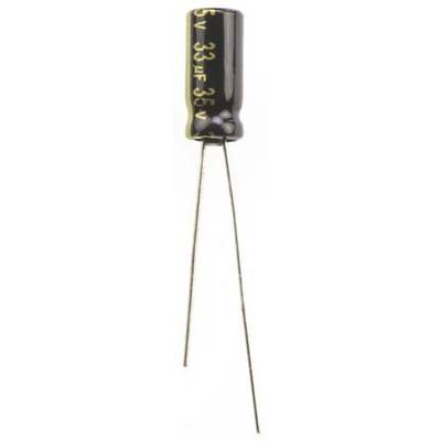 Elektrolit kondenzátor, radiális, álló, RM 2 mm 33 µF 35 V 20 % Ø 5 mm Panasonic EEU-FM1V330