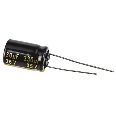 Elektrolit kondenzátor, radiális, álló, RM 5 mm 330 µF 35 V 20 % Ø 10 mm Panasonic EEU-FM1V331