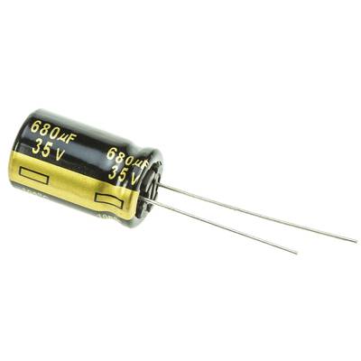 Elektrolit kondenzátor, radiális, álló, RM 5 mm 680 µF 35 V 20 % Ø 12,5 mm Panasonic EEU-FM1V681
