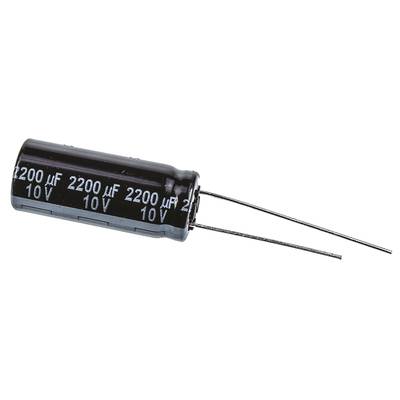 Elektrolit kondenzátor, radiális, álló, RM 5 mm 2200 µF 10 V 20 % Ø 10 mm Panasonic EEU-FR1A222L