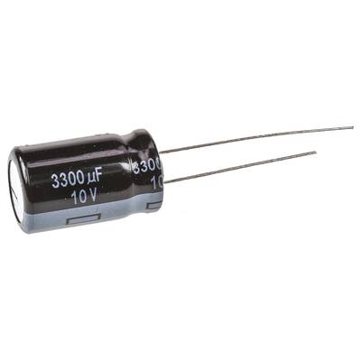 Elektrolit kondenzátor, radiális, álló, RM 5 mm 3300 µF 10 V 20 % Ø 12,5 mm Panasonic EEU-FR1A332