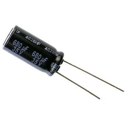 Elektrolit kondenzátor, radiális, álló, RM 5 mm 680 µF 35 V 20 % Ø 10 mm Panasonic EEU-FR1V681