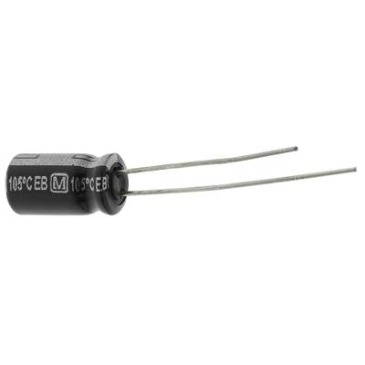 Elektrolit kondenzátor, radiális, álló, RM 2,5 mm 100 µF 25 V 20 % Ø 6,3 mm Panasonic EEU-EB1E101S