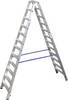 Krause 124784 Kétoldalon járható 2,80m hosszú alumínium létra