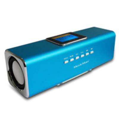Music Man MA Display blau Mini hangfal AUX, FM rádió, SD, hordozható, USB Kék (fémes)