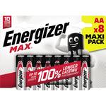 Energizer Max alkáli ceruzaelem készlet, 8 darabos