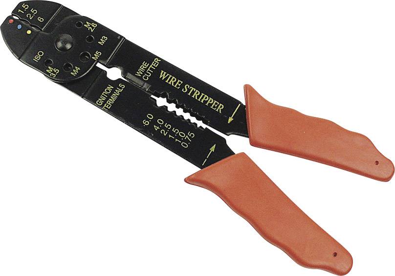 Krimpelő fogó, szigetelt csúszósarukhoz 0,75 - 6 mm²-ig 1092-S