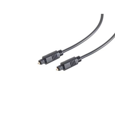 Digitális optikai audio kábel, 1x Toslink dugó - 1x Toslink dugó, 3 m, fekete, Kash 736075