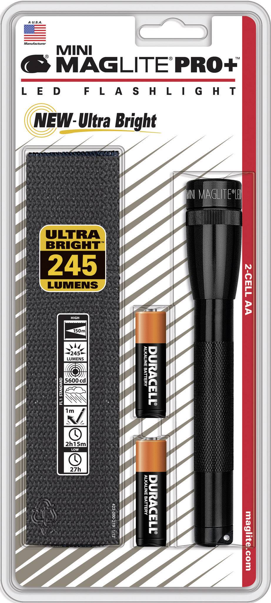 LED-es kézilámpa, 135 perc, fekete, Mag-Lite LED Mini-Pro+ SP+P01H-5