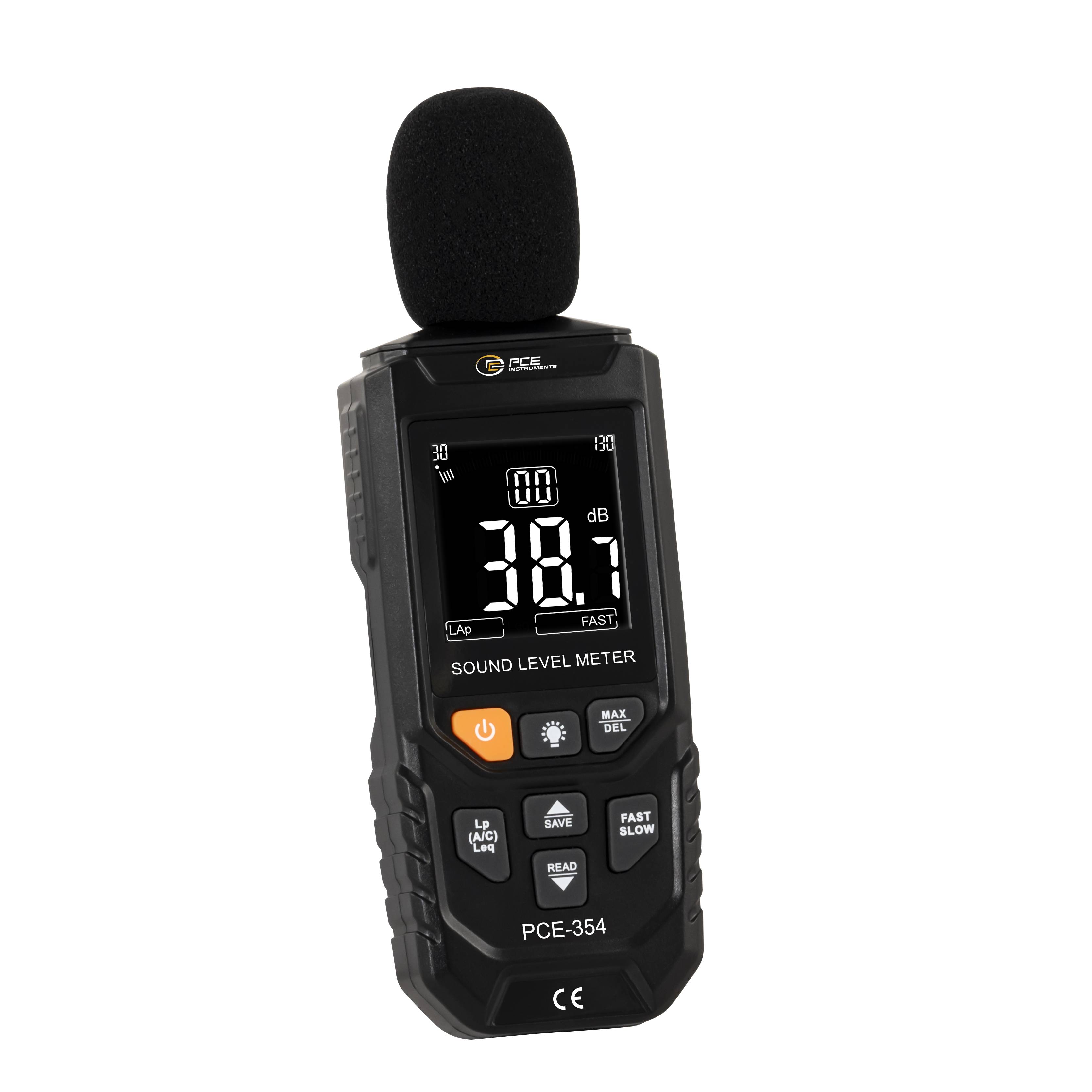 PCE Instruments Zajszintmérő Adatgyűjtő 30 - 130 dB 20 Hz - 12500 Hz