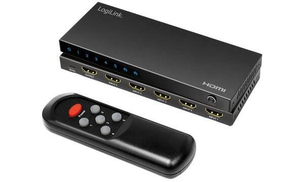 LogiLink HD0060 Commuta la porta HDMI 5x1, 4K/60Hz, HDCP, HDR, CEC, RC Hálózati switch 18 GBit/s
