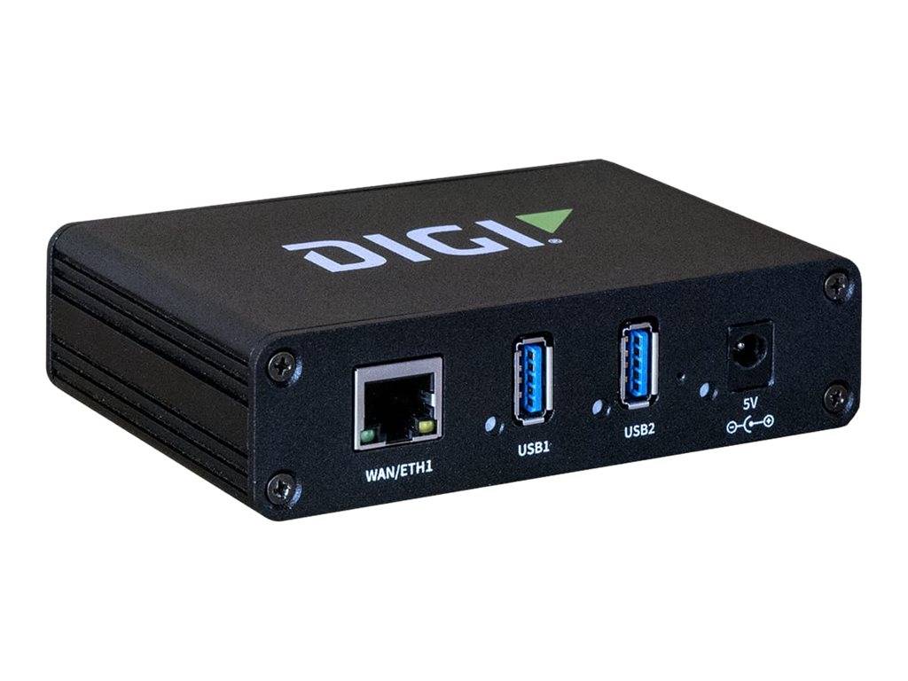 DIGI International AW02-G300 USB hub USB USB 3.1 Gen1 5 GBit/s Polcba építhető USB TO ETHERNET SERVER, 2 PORT - AW02-G30-0