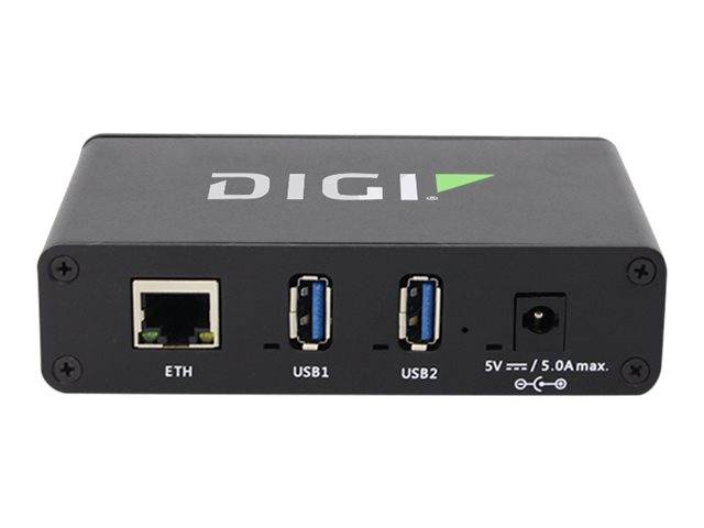 DIGI International AW02-G300 USB hub USB USB 3.1 Gen1 5 GBit/s Polcba építhető USB TO ETHERNET SERVER, 2 PORT - AW02-G30-1