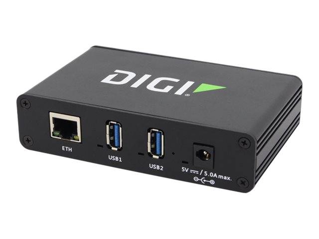 DIGI International AW02-G300 USB hub USB USB 3.1 Gen1 5 GBit/s Polcba építhető USB TO ETHERNET SERVER, 2 PORT - AW02-G30-3