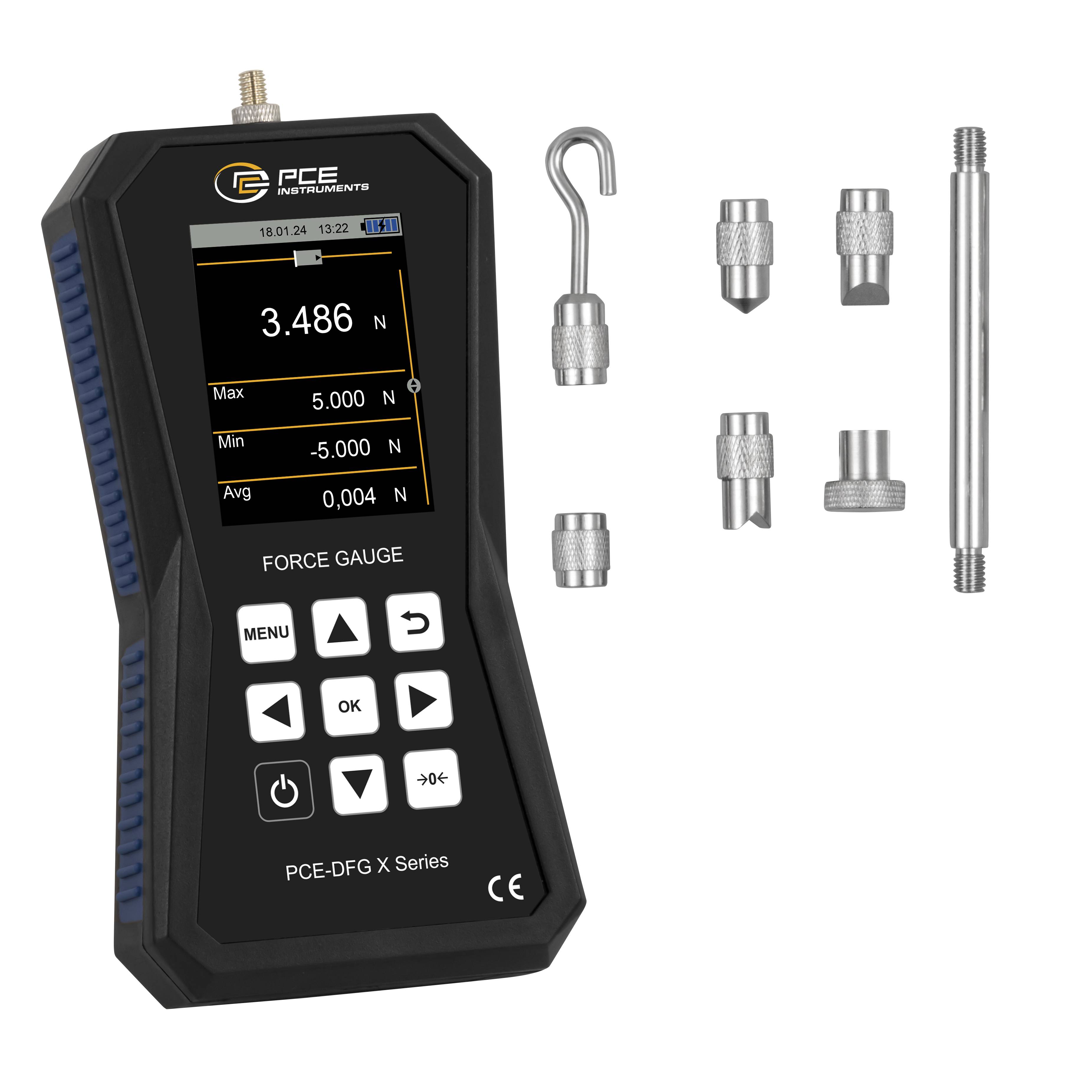 PCE Instruments Erőmérő készülék 0 - 5 N Gyári standard (tanúsítvány nélkül)