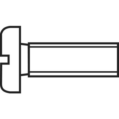 Hengeresfejű csavar M1,4 x 6 mm, 20 db, horganyzott acél, DIN 84, Toolcraft 888014