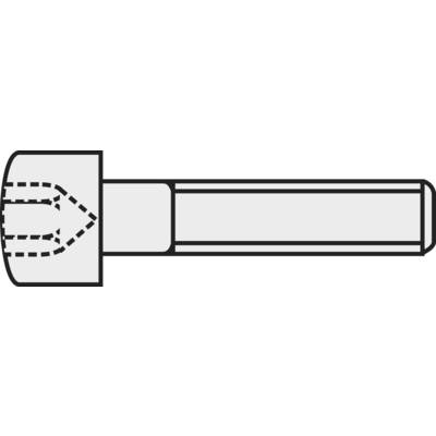 Toolcraft belső kulcsnyílású csavar M1,4 x 6 mm, fekete, DIN 912 888022