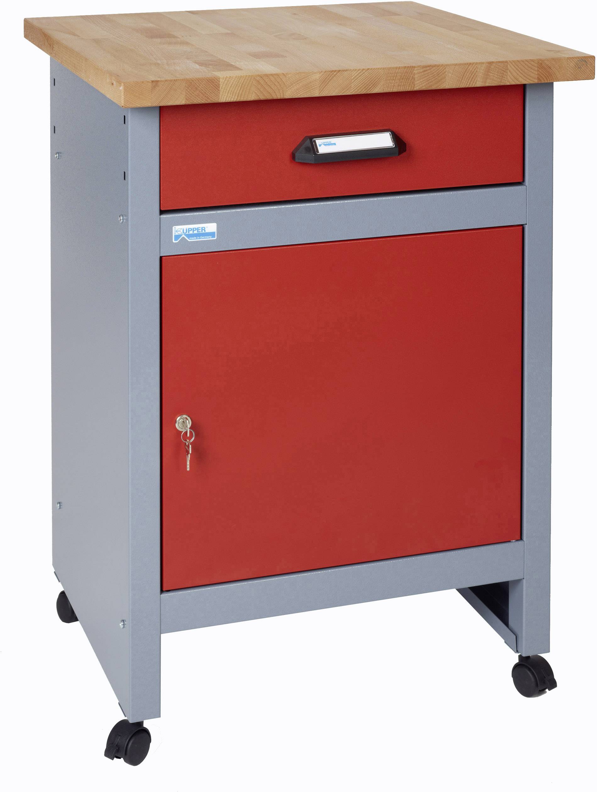 Küpper 12192 Munkapad asztal (Sz x Ma x Mé) 600 x 840 x 600 mm Piros, Ezüst
