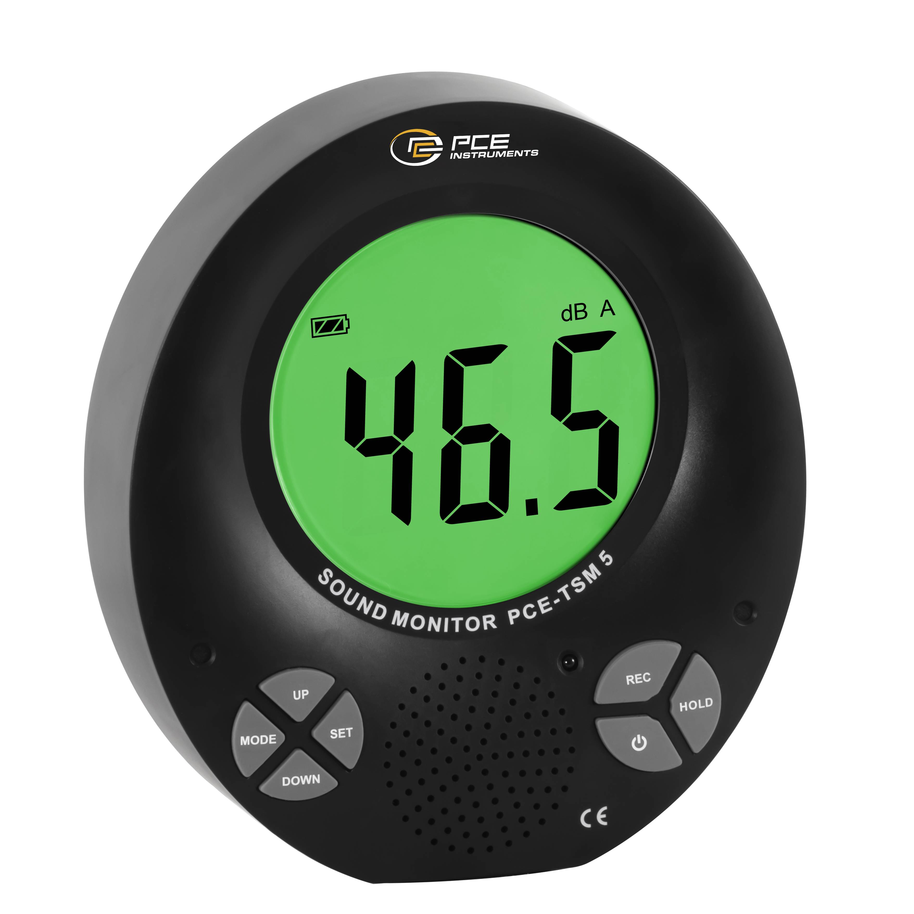 PCE Instruments Zajszintmérő Adatgyűjtő, színes kijelző 35 - 135 dB 31.5 Hz - 8000 Hz Jack dugó, 3,5 mm-es
