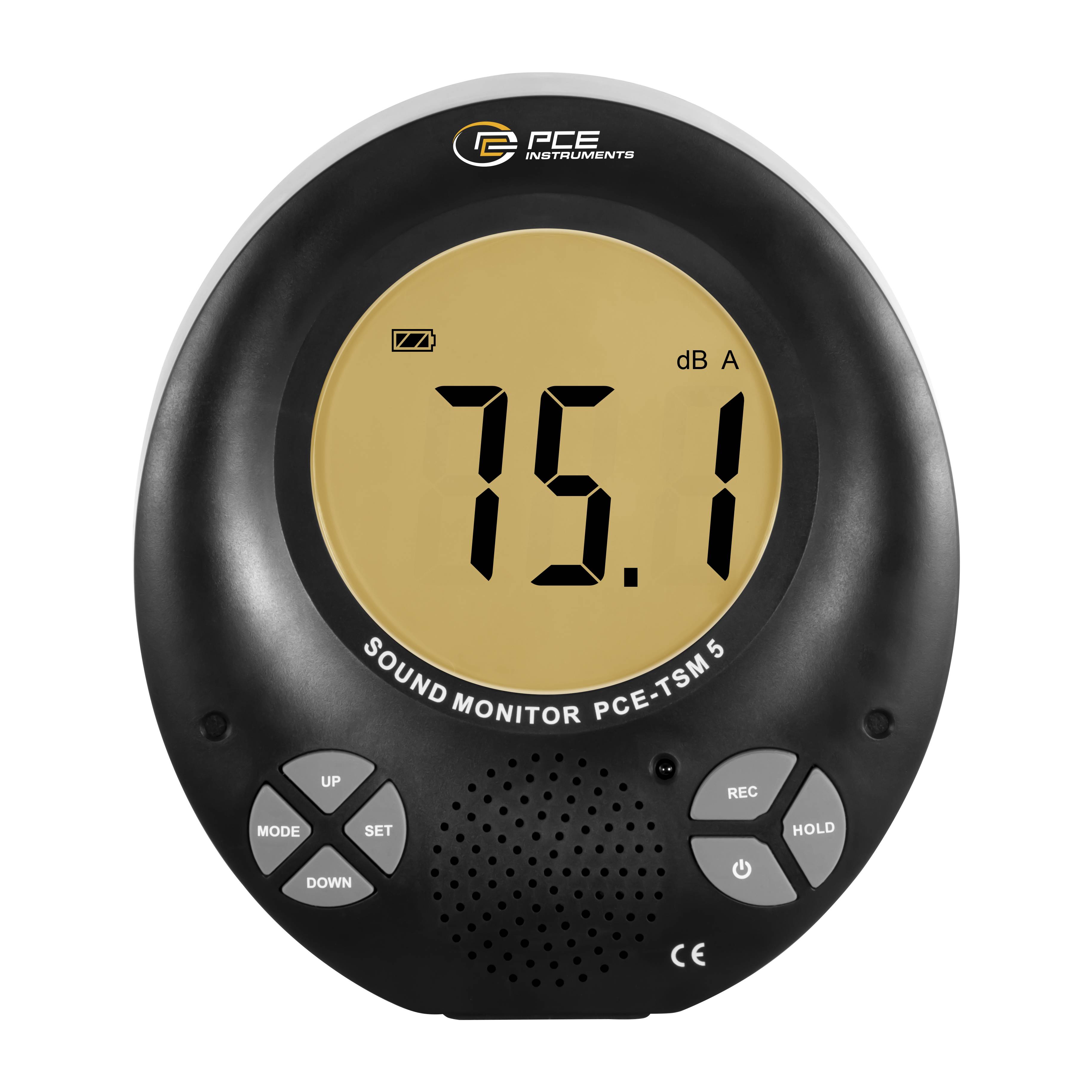PCE Instruments Zajszintmérő Adatgyűjtő, színes kijelző 35 - 135 dB 31.5 Hz - 8000 Hz Jack dugó, 3,5 mm-es-2