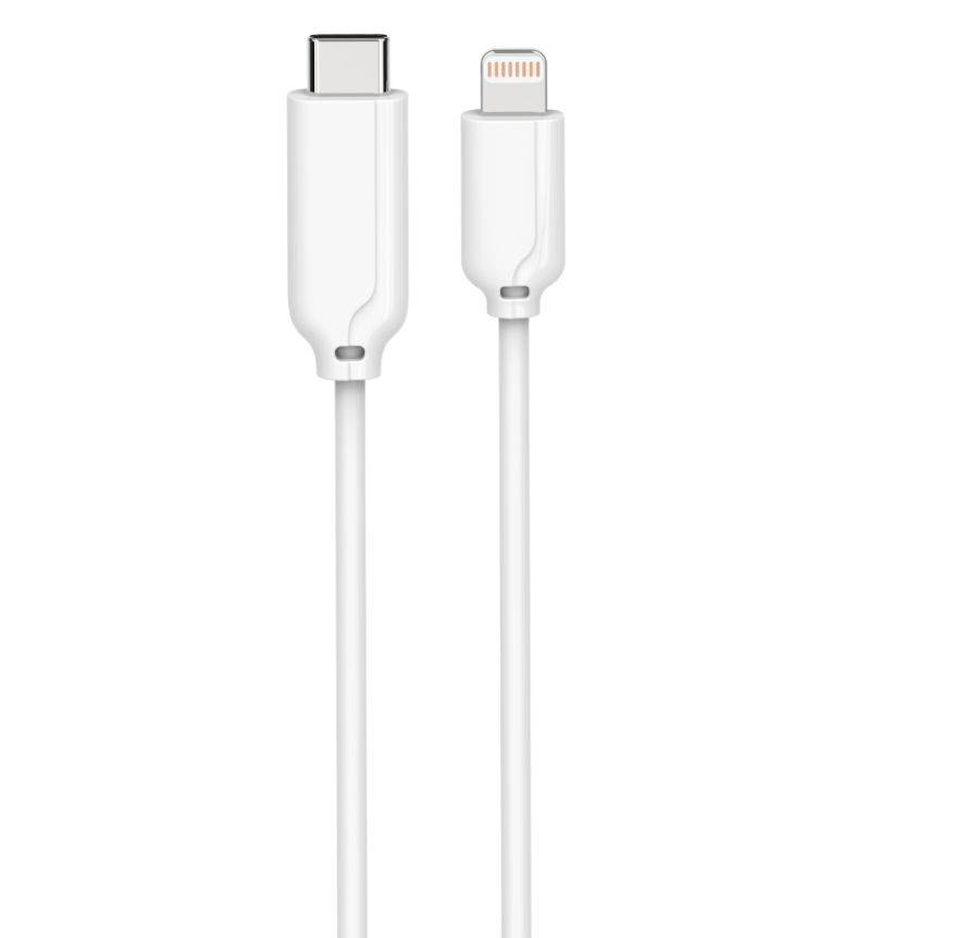 MicroConnect USB töltőkábel USB 2.0 Apple Lightning dugó, USB-C® dugó 2 m Fehér USB3.1CL2-0
