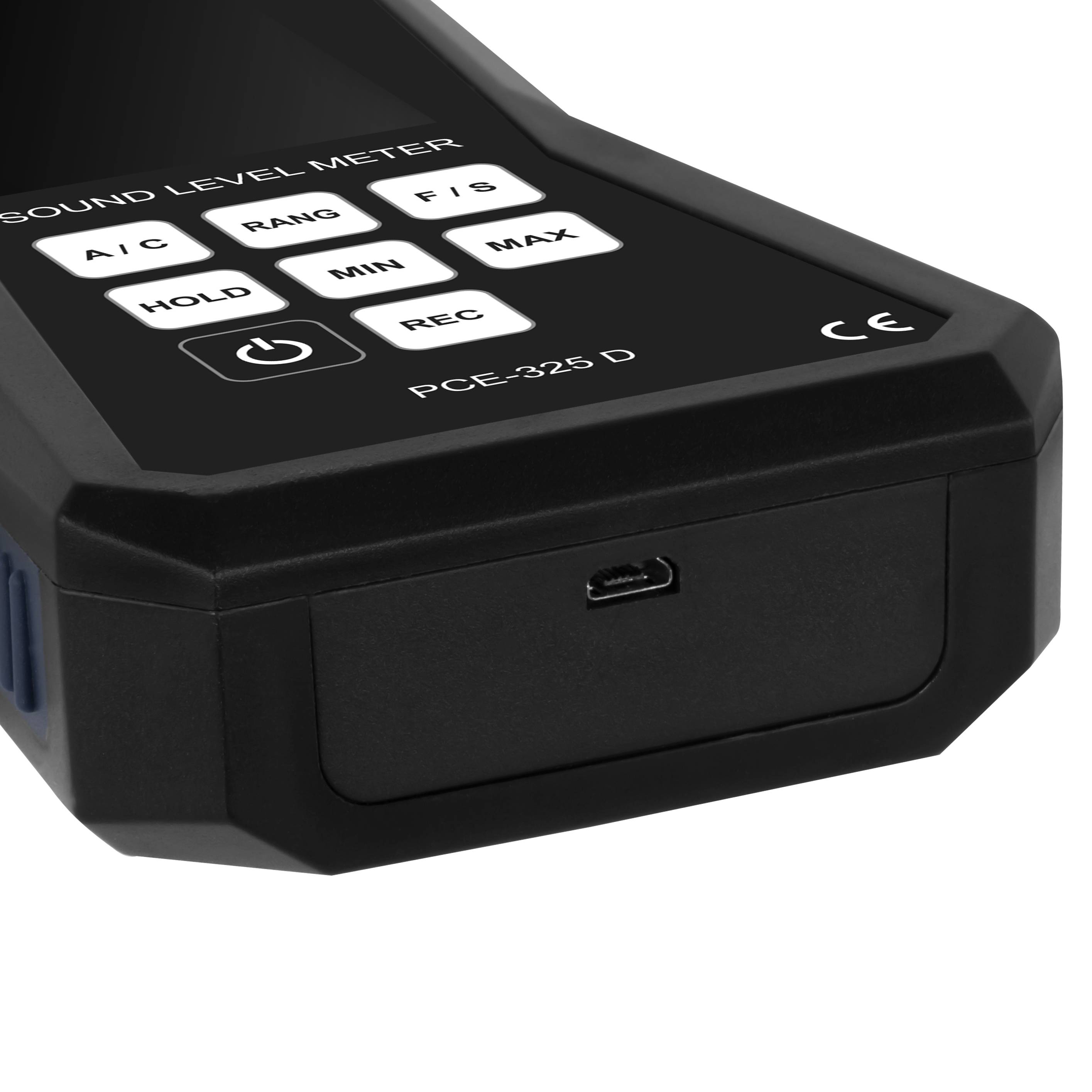 PCE Instruments Zajszintmérő 30 - 90 dB 31.5 Hz - 8000 Hz Mikro USB-3