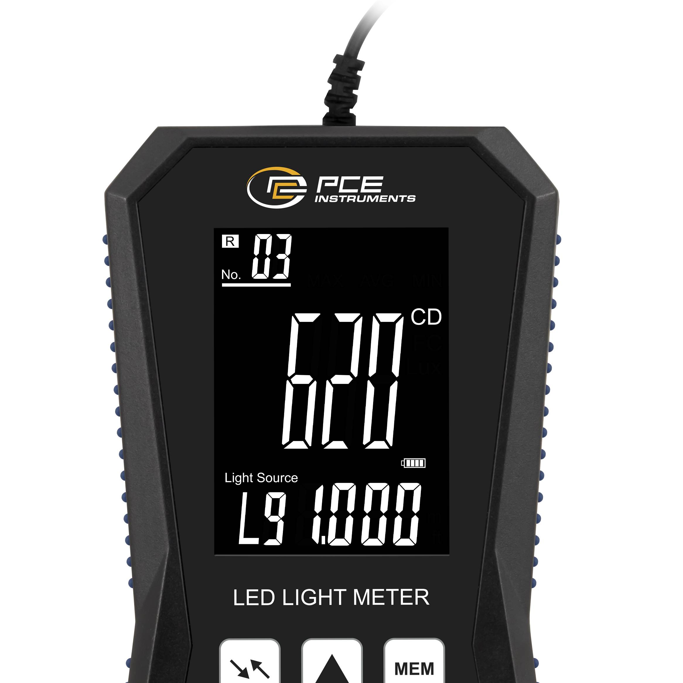 PCE Instruments PCE-LED 30 LED fénymérő 40 - 400000 lx-1