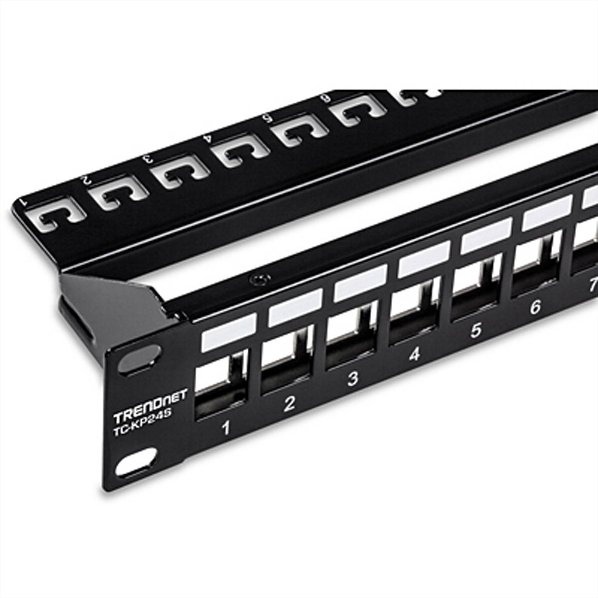 TrendNet TC-KP24S 24 port Hálózati patchpanel 483 mm (19") CAT 6 1 ME Fekete Alkatrészek nélkül-6
