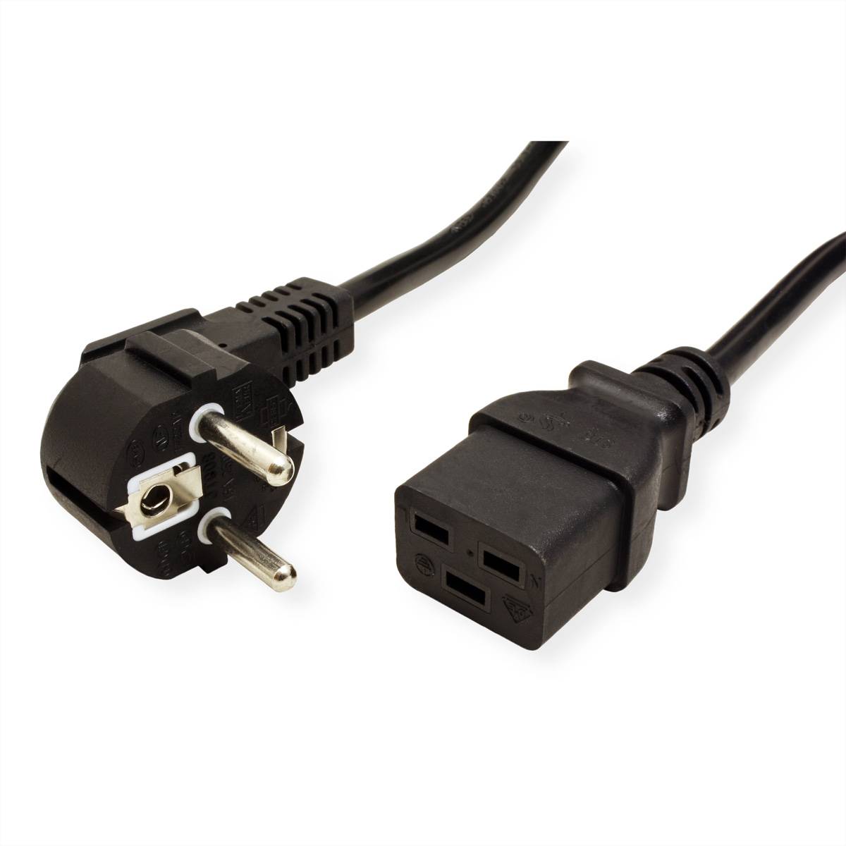 Value 19.99.1551 Hálózati kábel Fekete 0.80 m-1