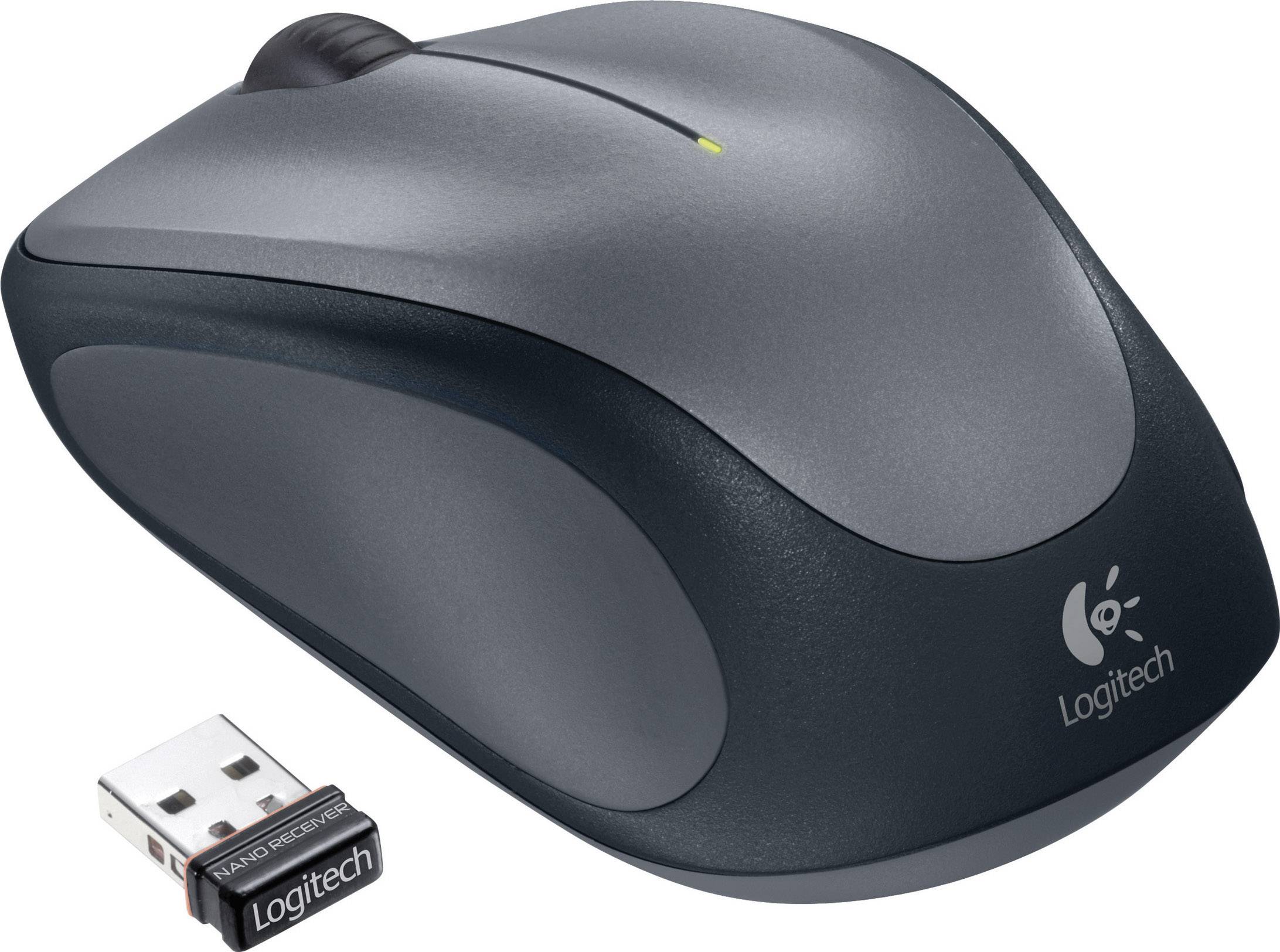 Logitech M235 Wireless Mouse WLAN egér Rádiójel vezérlésű Optikai Szürke 3 Gombok 1000 dpi Beépített görgetőkerék-1