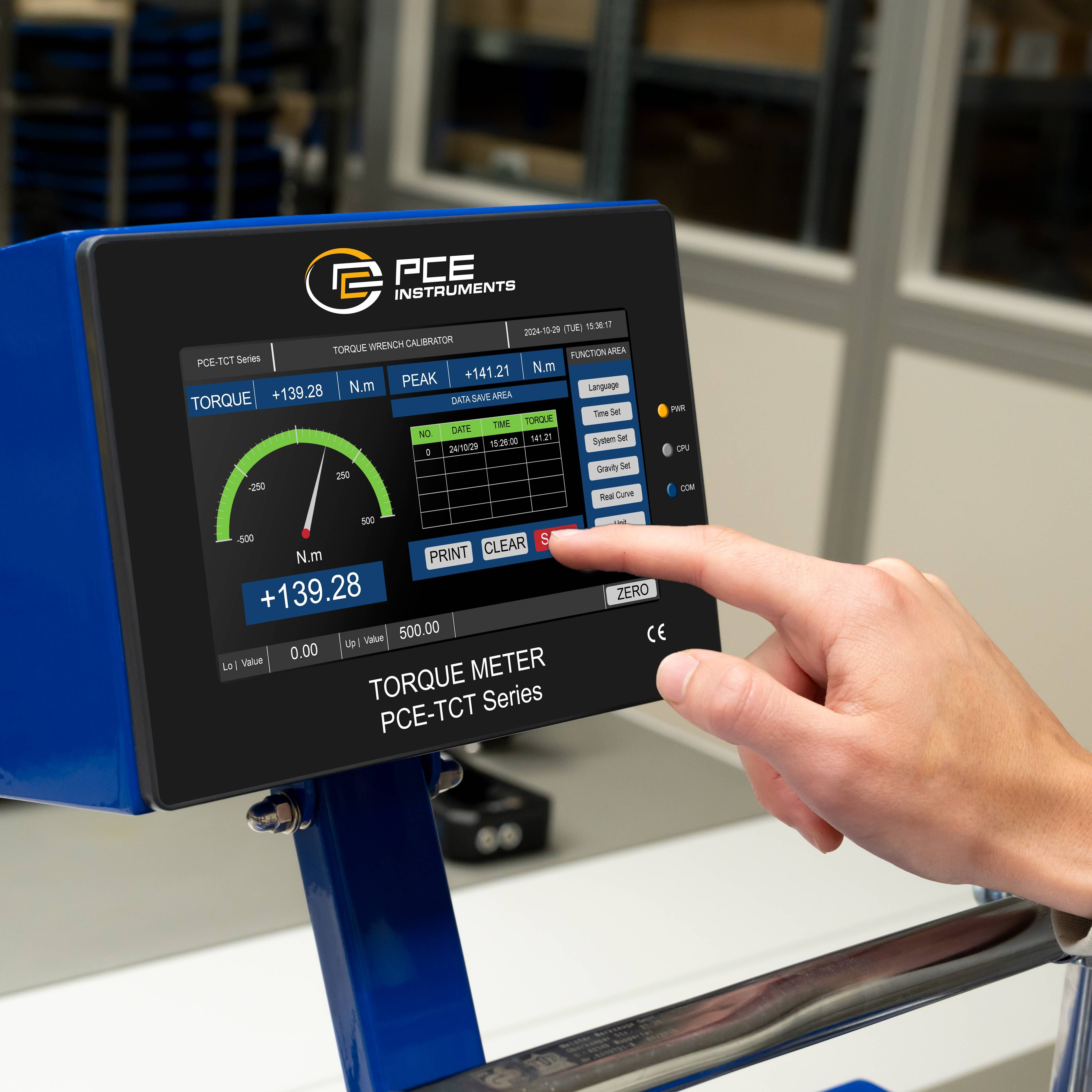 PCE Instruments PCE-TCT 2000 Nyomaték mérőműszer Gyári standard (tanúsítvány nélkül)-5