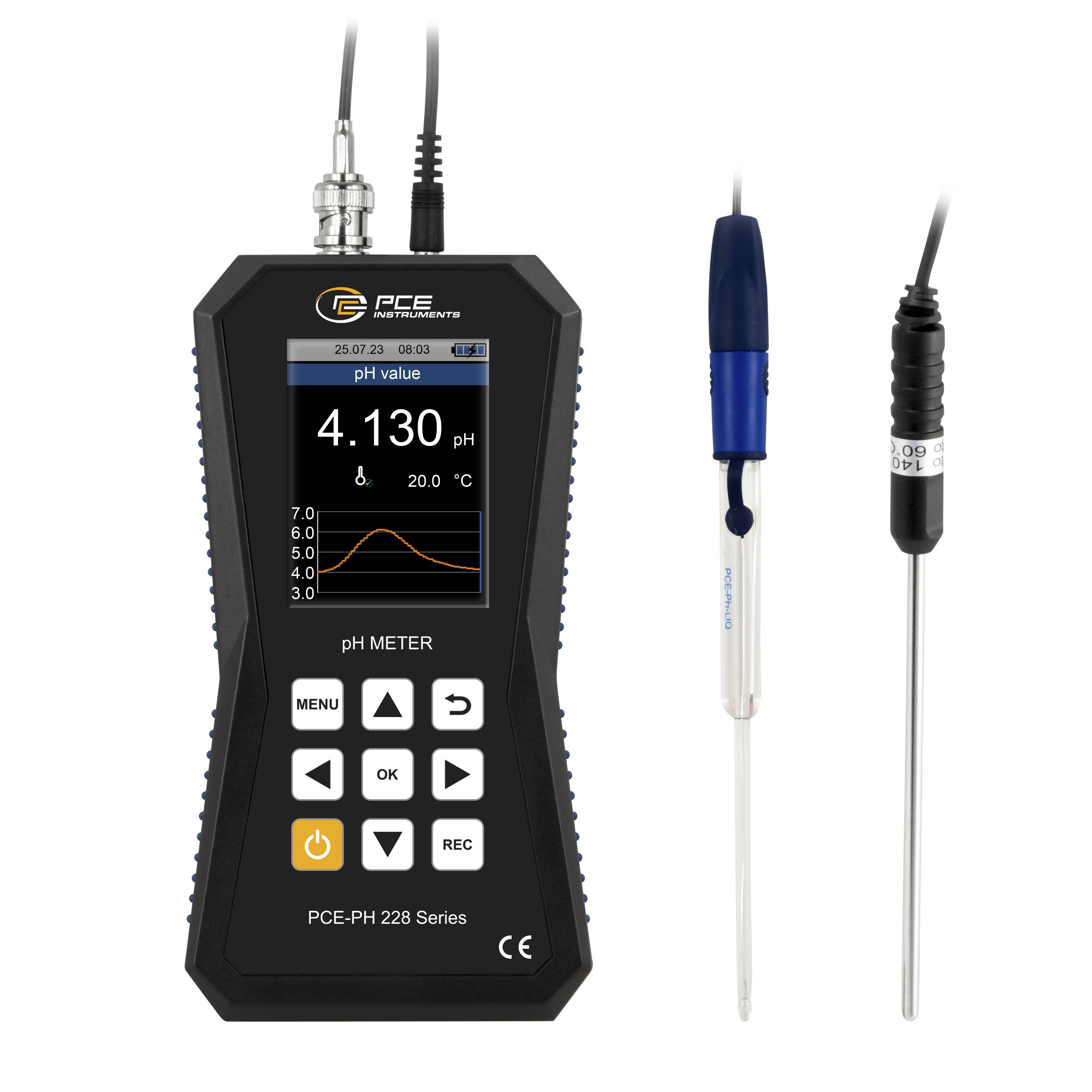 PCE Instruments PCE-PH 228LIQ pH mérő műszer pH érték, Hőmérséklet, Redox (ORP)-1