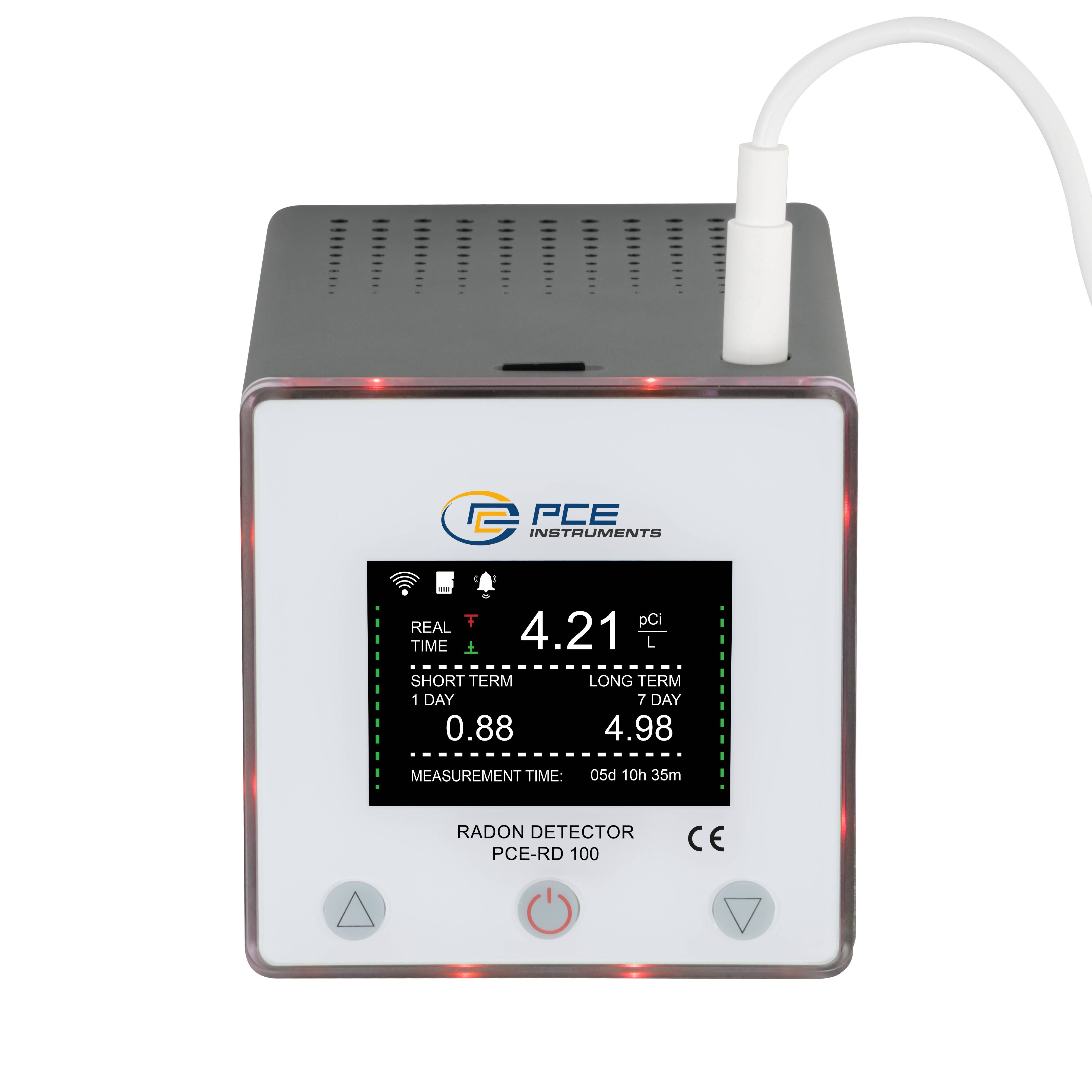 PCE Instruments Radon mérőkészülék Adatgyűjtő funkcióval Kalibráció Gyári standard (tanúsítvány nélkül)