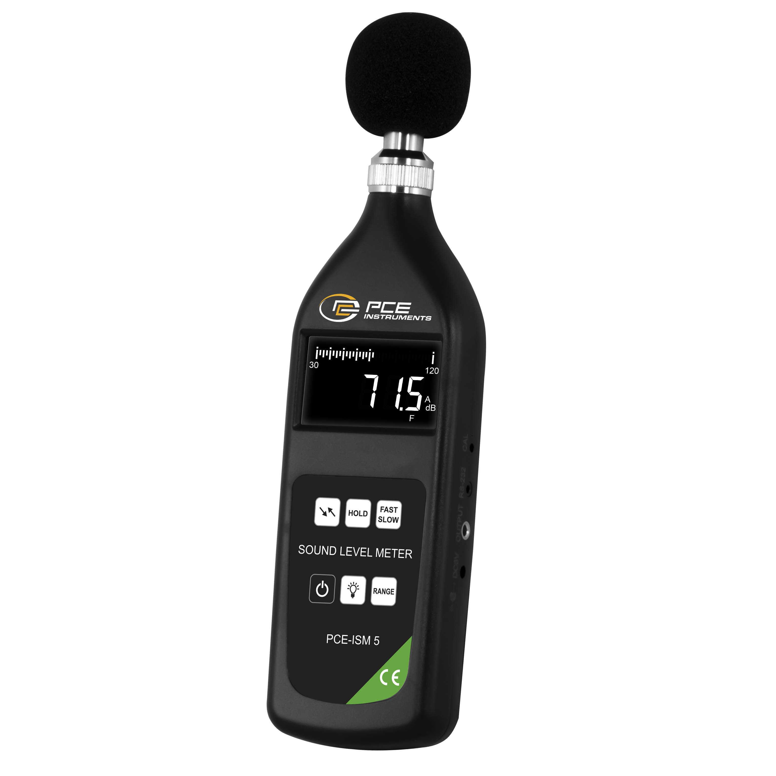 PCE Instruments Zajszintmérő 20 - 90 dB 20 Hz - 8000 Hz RS-232