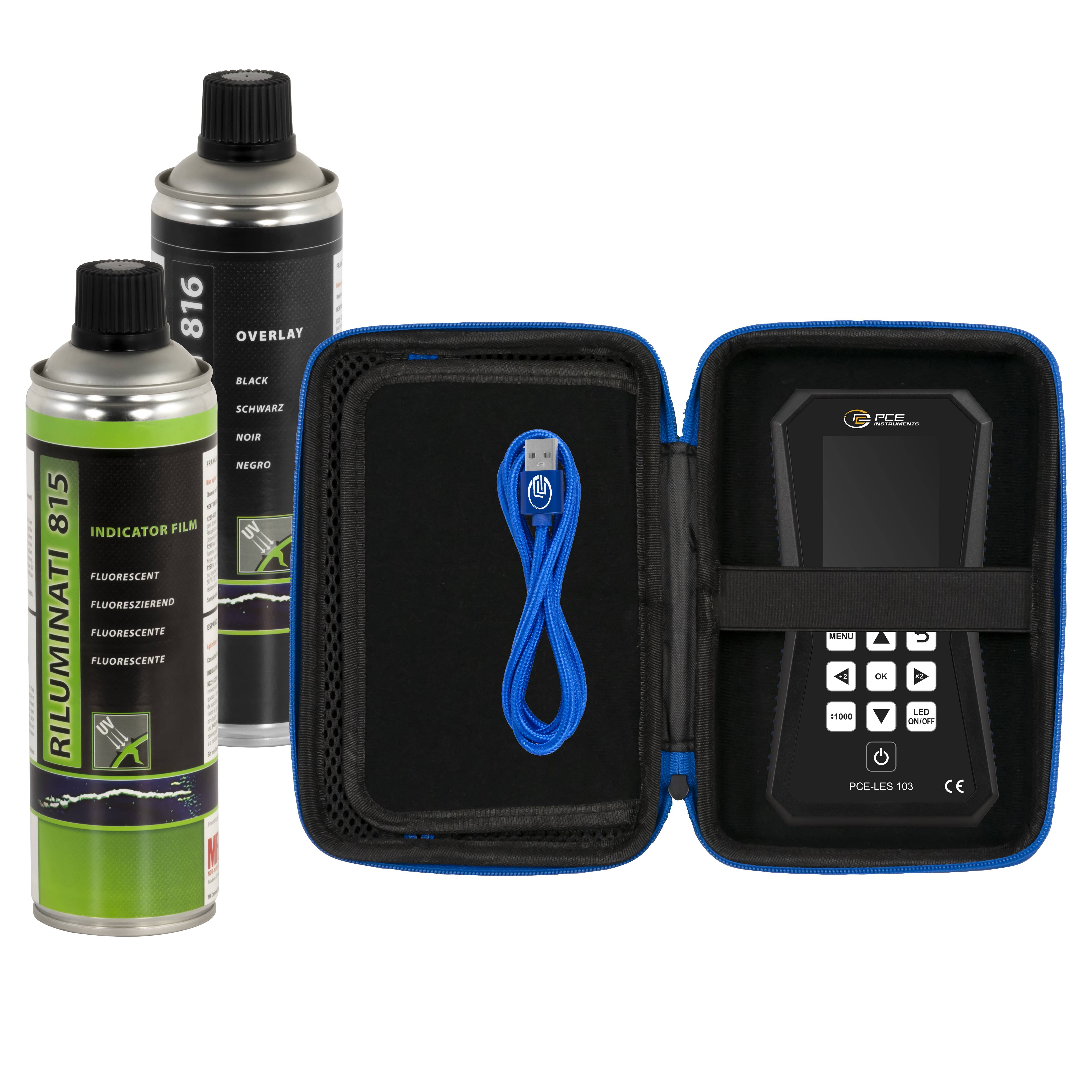 PCE Instruments PCE-LES 103UV-365-CTA-KIT LED-es stroboszkóp LED-ek száma:3 db Feketefény (UV)-4