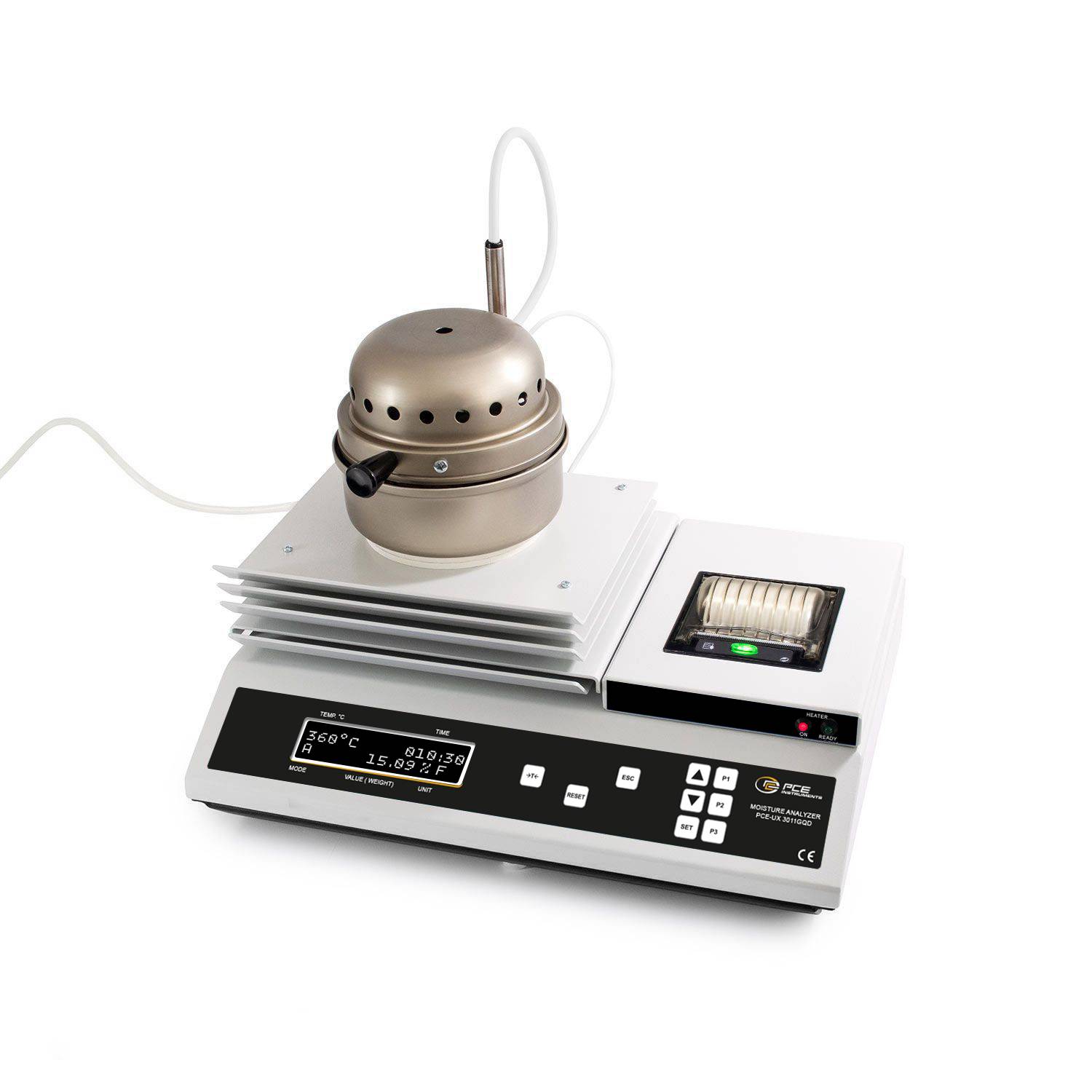 PCE Instruments PCE-UX 3011GQD Nedvességanalizátor mérleg PCE-UX 3011GQD Mérési tartomány (max.) 200 g Leolvashatóság 0 -3