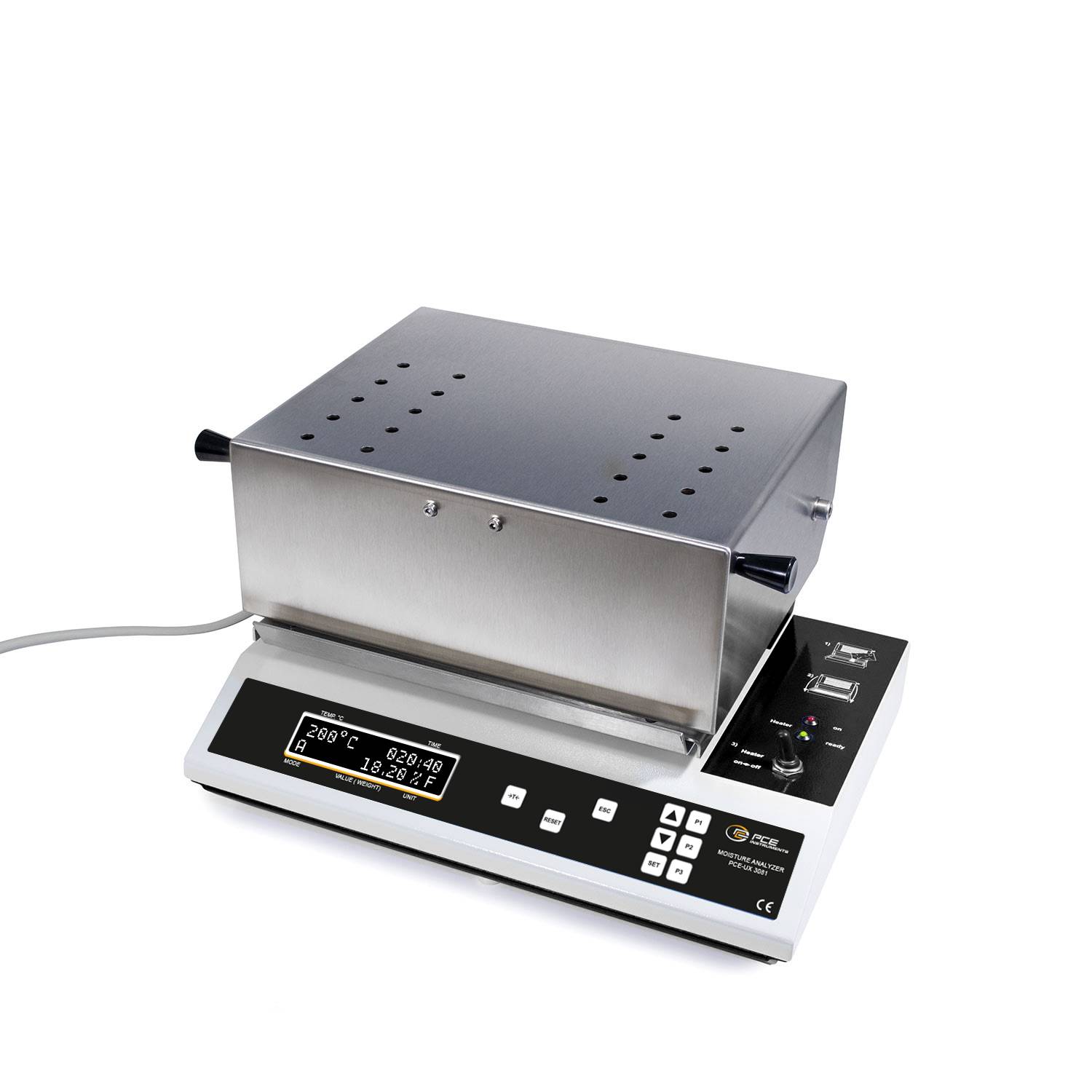 PCE Instruments PCE-UX 3081 Nedvességanalizátor mérleg PCE-UX 3081 Mérési tartomány (max.) 400 g Leolvashatóság 0 g Háló-2