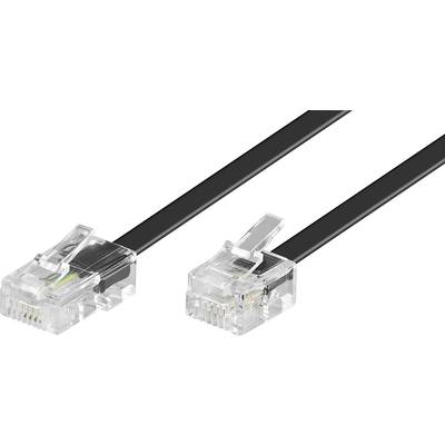 ISDN kábel, 1x RJ45 dugó, 8p4c - 1x RJ11 dugó, 6p4c, 10 m fekete, Basetech