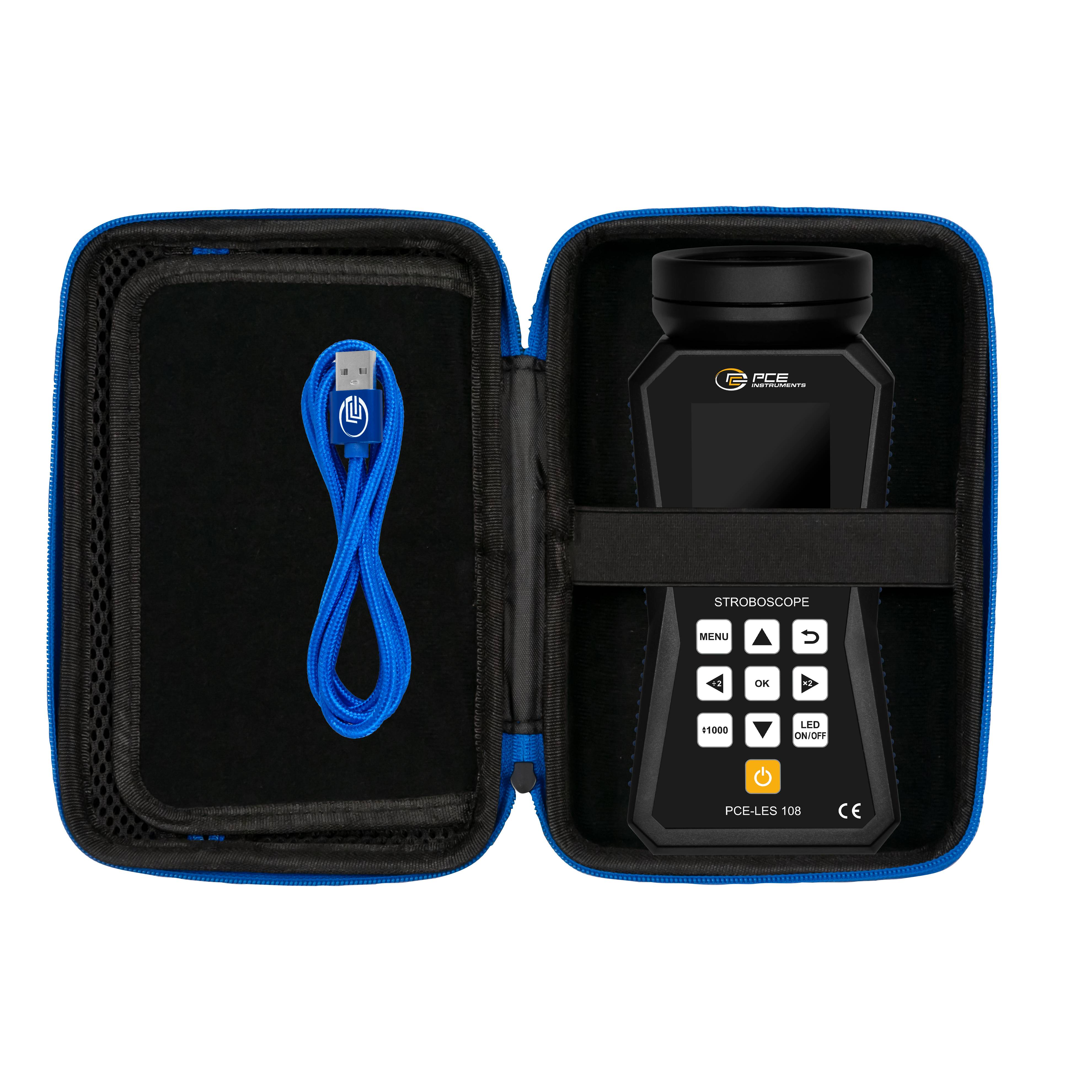 PCE Instruments PCE-LES 108UV-385 LED-es stroboszkóp LED-ek száma:8 db Feketefény (UV)-3