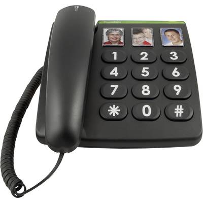 Vezetékes nagygombos asztali telefon időseknek, Doro PhoneEasy 331ph