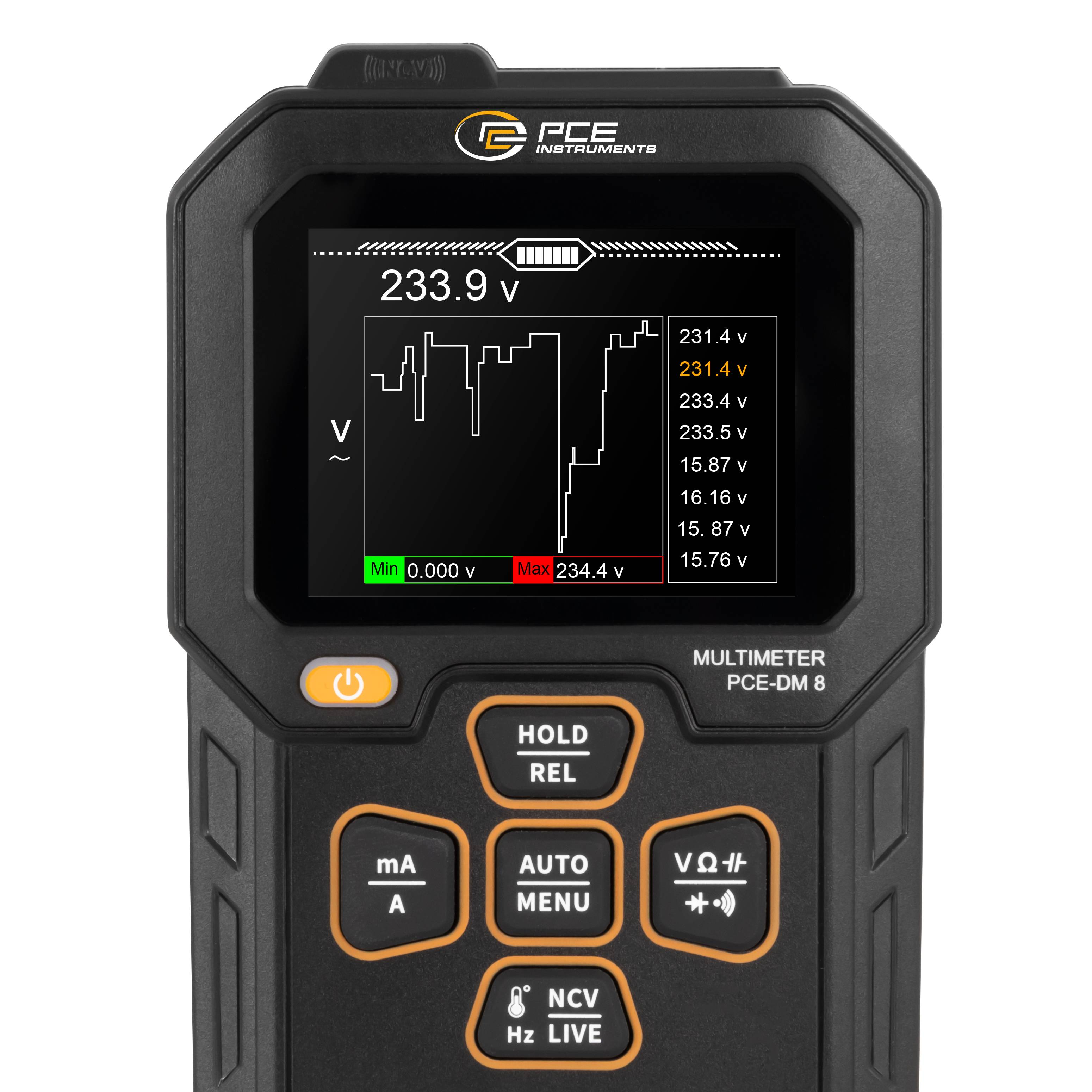 PCE Instruments Kézi multiméter digitális Adatgyűjtő CAT III 1000 V, CAT IV 600 V Kijelző (digitek): 9999-2