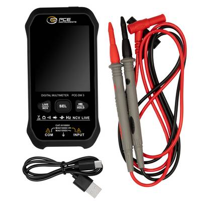 PCE Instruments Kézi multiméter digitális Adatgyűjtő CAT III 1000 V Kijelző (digitek): 9999-6
