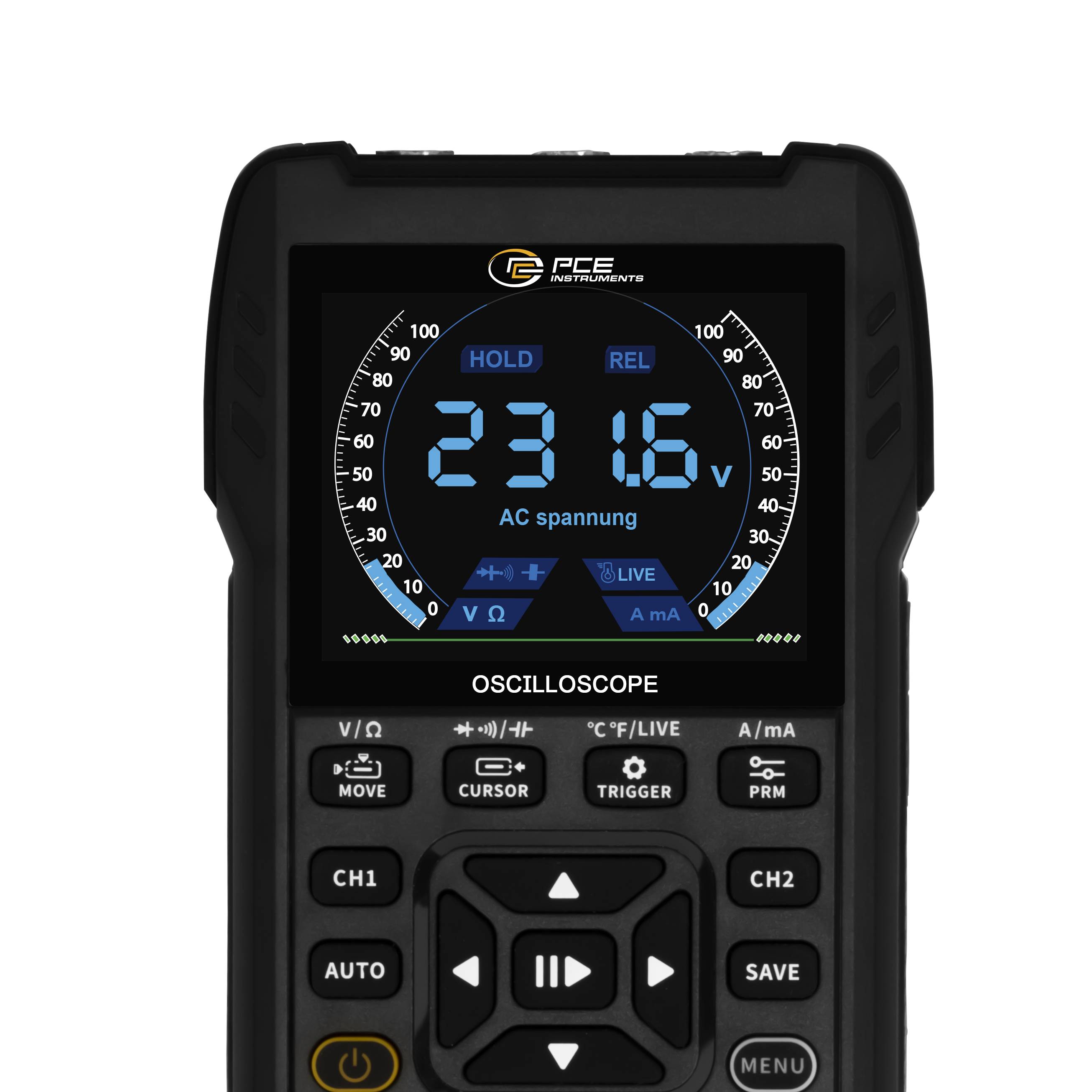 PCE Instruments Akkumulátor 2000000 Hz 50 Msa/s 32 kpts Multiméter funkciók 1 db-1