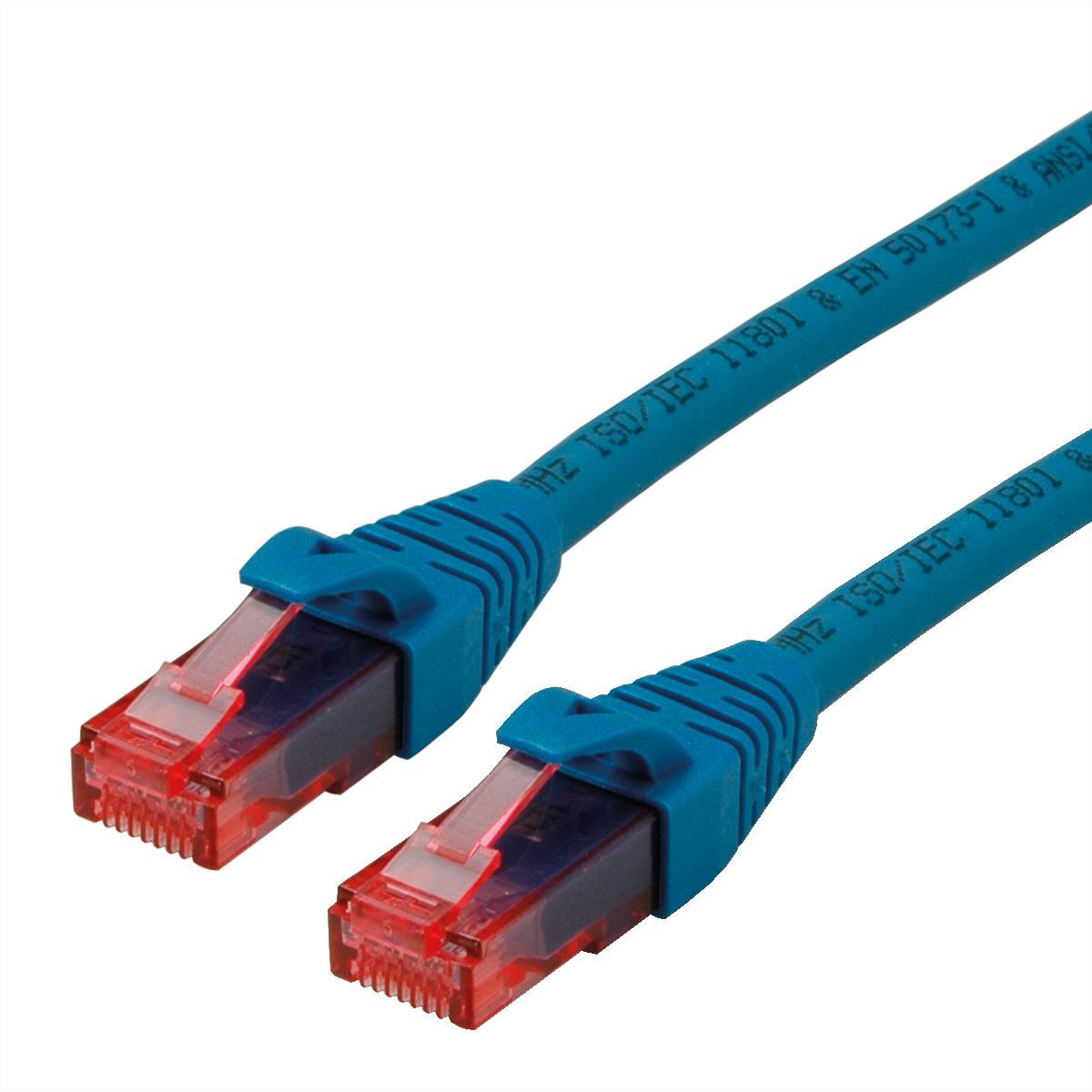 Roline 21.15.2545 RJ45 Hálózati kábel, patchkábel CAT 6 U/UTP 5.00 m Kék Árnyékolatlan, Halogénmentes, Lángálló 1 db-0