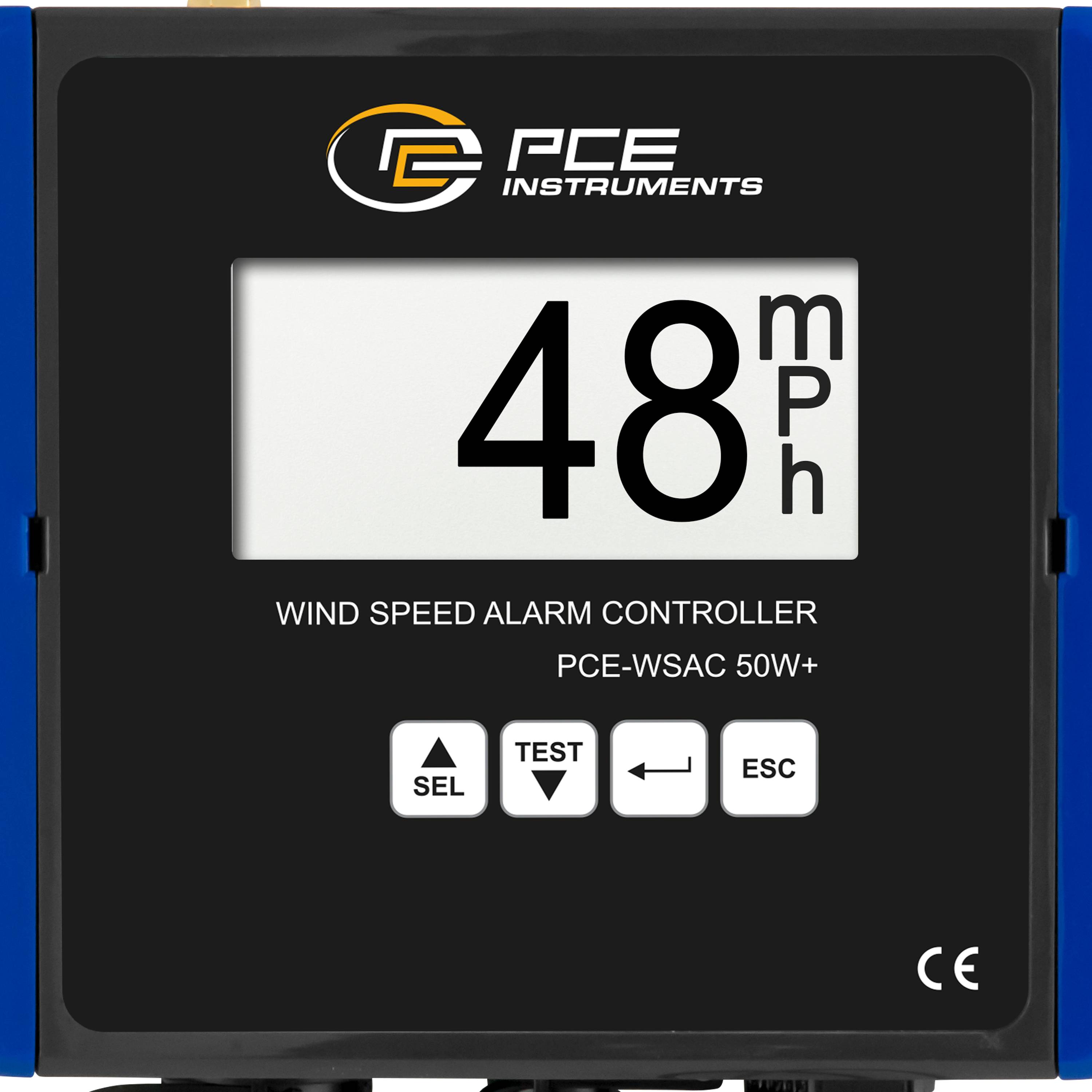 PCE Instruments PCE-WSAC 50W+ 24 Anemométer 1 - 50 m/s Adatgyűjtő funkcióval-4