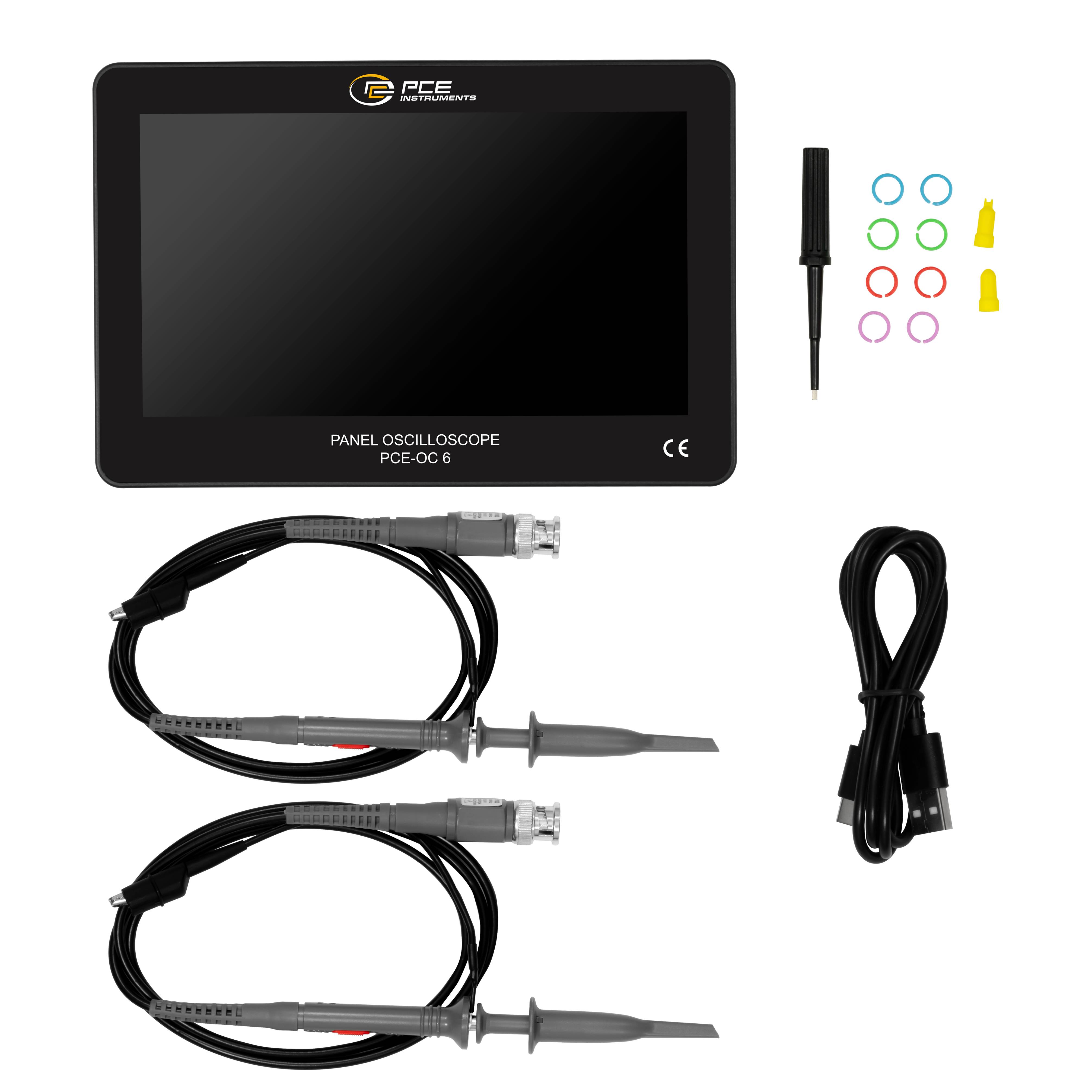 PCE Instruments Digitális oszcilloszkóp 100 MHz 1 GSa/mp 30 kpts 240000 bit Kézi készülék 1 db-4