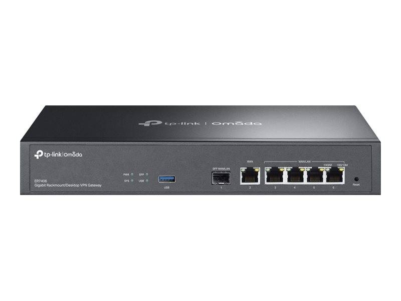 TP-LINK ER7406 TP-Link Omada ER7406 V1 - Router 4-Port-Switch Hálózati switch 1000 MBit/s Beépített tűzfal-0